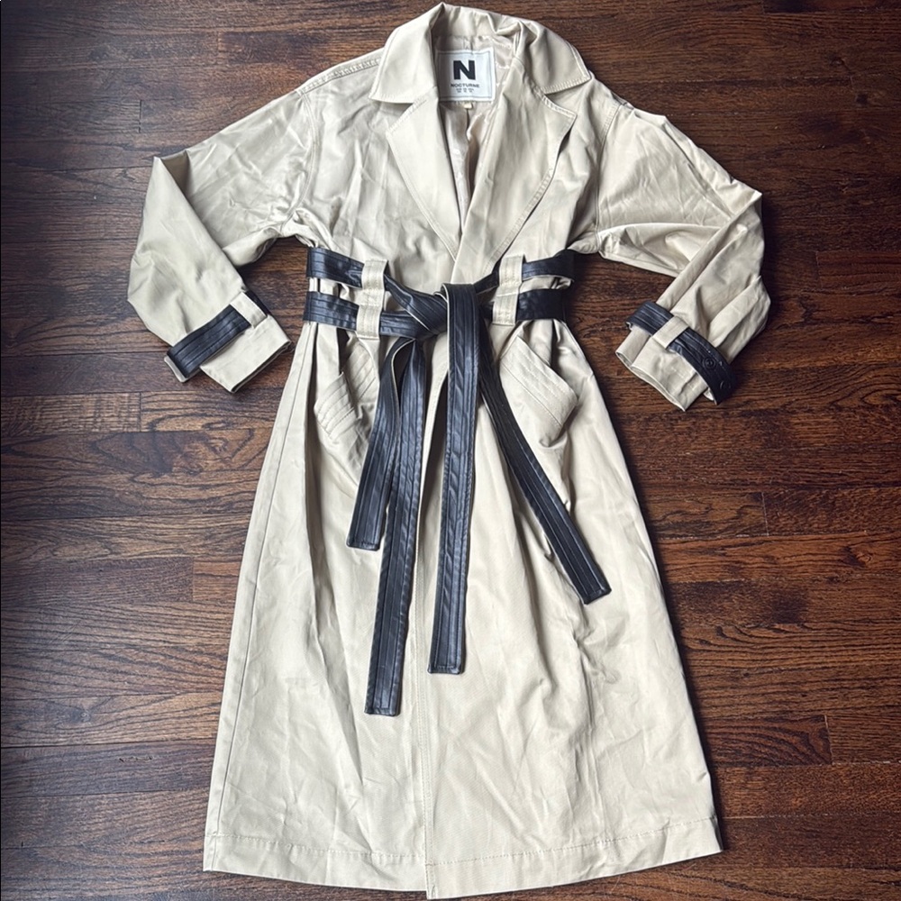 Nocturne double sided melted trench coat - Picture 3 of 16